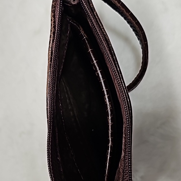 Brown Leather Wrislet with Zipper - Picture 7 of 7